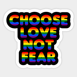 Choose Love Not Fear - Black Tee Sticker